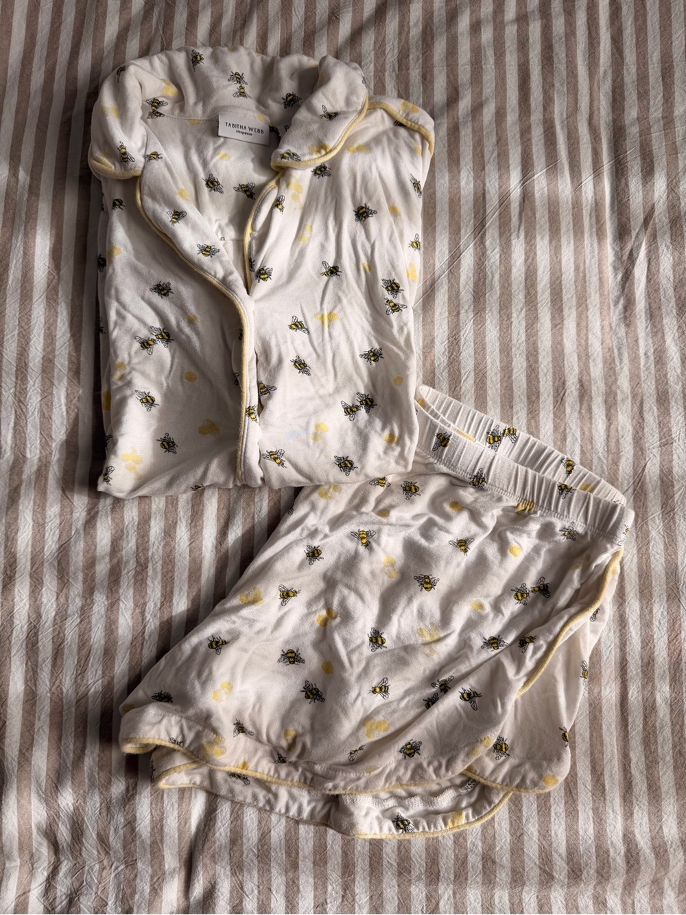 Bee Print Pajama Set